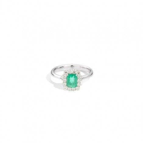 Anello Recarlo Donna in Oro Smeraldo 1.11 Ct R79CC057/SM055-14 - R79CC057/SM055-14